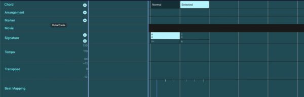 Da Fingaz Logic Pro color template with various shades of blue and ocean green